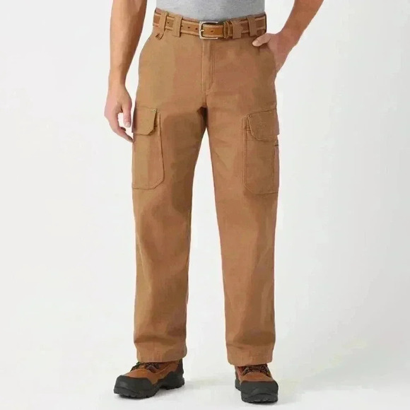Duluth Trading Sz 48 x 30 Flex Fire Hose Relaxed Fit Cargo Work Pant oil stains - Picture 7 of 16